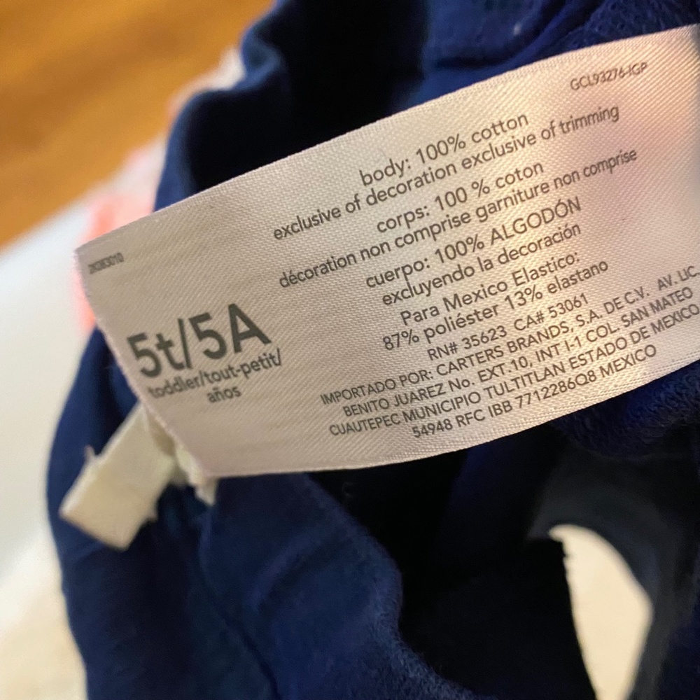 Girls Kids Carter's Cotton Play Shorts Comfy Sz 5T/5A, 922 - Picture 5 of 5